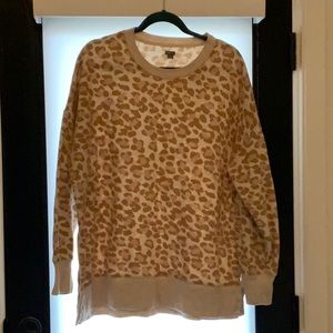 Size XL leopard print sweat shirt from Aerie